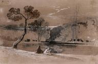 Figures by a River