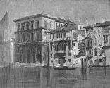 A View of a Venetian Palazzo, with a Red Sail