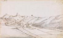 Drogheda from the West, with Saint Mary's Abbey