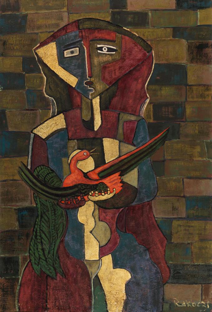Fille á l'Oiseau Exotique II