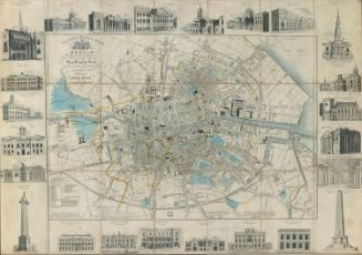 Cooke's Royal Map of Dublin (with Vignettes of Principal Buildings)