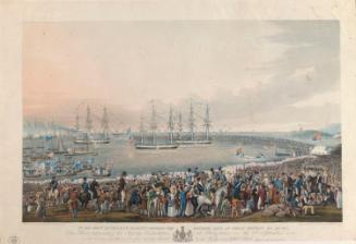The Embarkation of George IV, King of England (1762-1830), at Kingstown (now Dun Laoghaire), 3rd September 1821