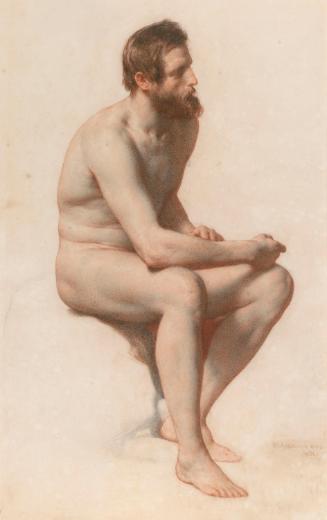 A Seated Male Nude
