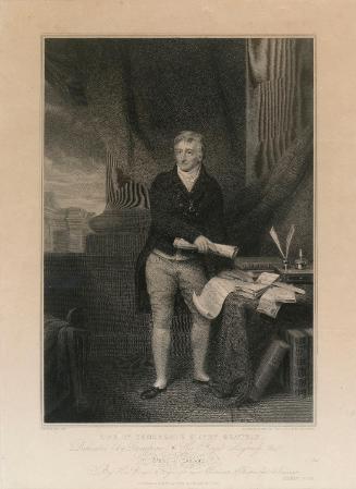 Henry Grattan, M.P., (1746-1820), Holding a Petition from the Roman Catholics of Ireland, against Parliament House, Dublin