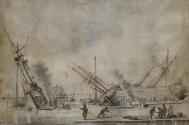 Caulking Ships near Amsterdam
