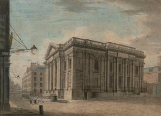 The Royal Exchange (now City Hall), Dublin, from Exchange Street