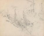 Study for 'Fishing fleet at Port Oriel, Clogherhead, County Louth'