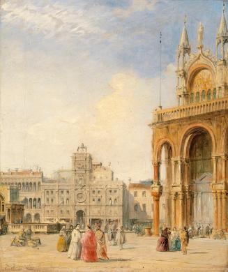 The Piazza San Marco, Venice and Torre dell'Orologio