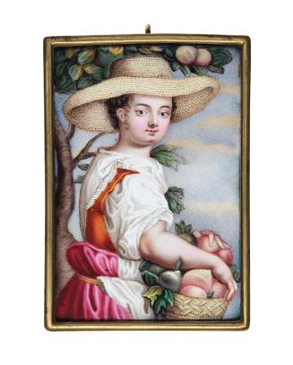 A Girl with a Fruit Basket