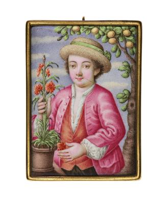 A Boy with a Plant