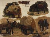Hay Carts (Sketch)