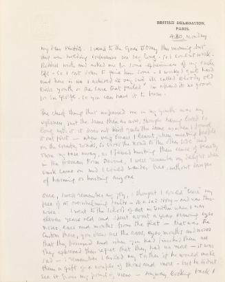 Letter from William Orpen to Mrs St George