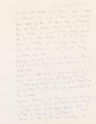 Letter from William Orpen to Mrs St George