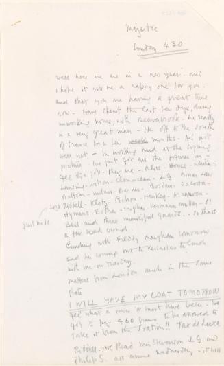 Letter from William Orpen to Mrs St George: Page 1
