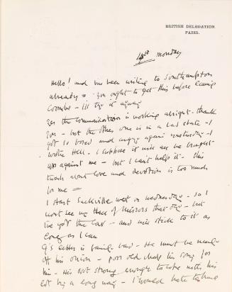 Letter from William Orpen to Mrs St George