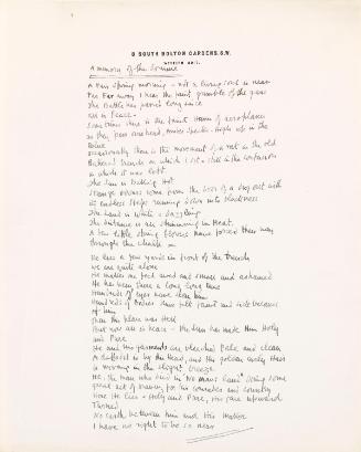 'A Memory of the Somme', a poem by William Orpen