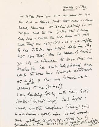 Letter from William Orpen to Mrs St George