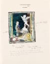 Illustrated letter from William Orpen to Mrs St George with a watercolour sketch entitled 'Myself and Cupid', 1910