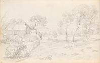 Landscape with a House, Trees and a Stream, Near Rossana