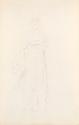 Faint Sketch of a Standing Woman