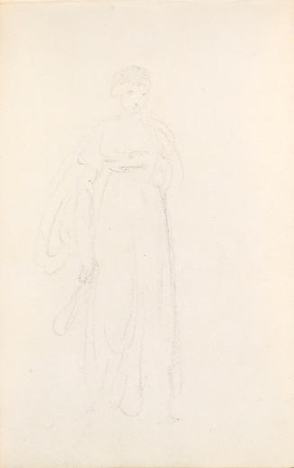 Faint Sketch of a Standing Woman