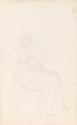 Faint Sketch of a Seated Woman