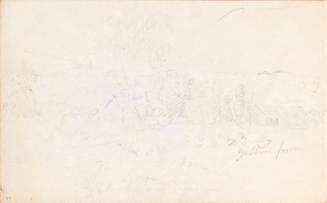 Faint Sketch of a Landscape with Houses