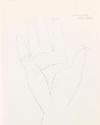 Outline sketch of a man's hand