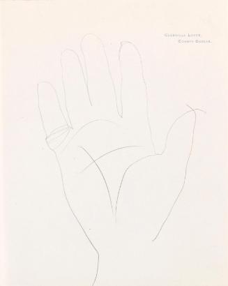 Outline sketch of a man's hand