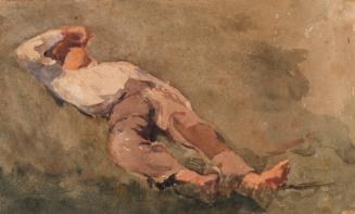 A French Peasant Boy Lying in the Grass