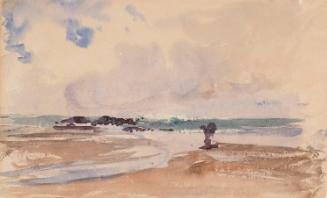 A Rocky Beach; Cows (on verso)