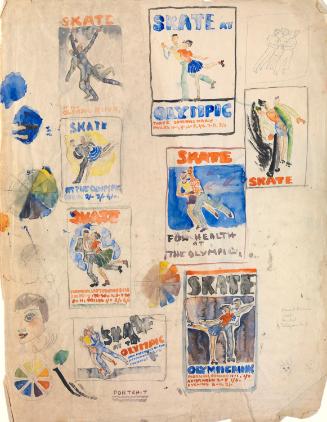 Skating Poster Designs for the Olympia Rink, Ballsbridge