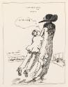 Illustrated letter from William Orpen to Mrs St George with a sketch of both roller skating