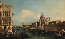 The Grand Canal, Venice, with the Church of the Salute and the Customs House, from Campo Santa Maria Zobenigo
