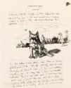 Illustrated letter from William Orpen to Mrs St George with a sketch of the St George family and their dog