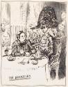 Illustrated letter from William Orpen to Mrs St George with a sketch the artist and Mrs St George at the Berkeley Hotel