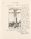 Illustrated letter from William Orpen to Mrs St George with a preliminary sketch for 'The Café Royal'