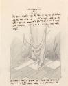 Illustrated letter from William Orpen to Mrs St George with a sketch of the bottom-half of a full-length portrait
