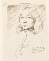 Illustrated letter from William Orpen to Mrs St George with a sketch of Vera Hone