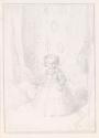 Drawing of Vivien St George in a dress