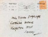 Envelope for a letter from William Orpen to Vivien St George