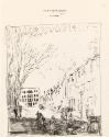 Illustrated letter from William Orpen to Mrs St George with a sketch of Berkeley Square