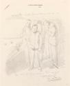 Illustrated letter from William Orpen to Mrs St George with a sketch of the artist playing snooker