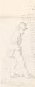 Cropped letter from William Orpen to Mrs St George with a sketch of the artist
