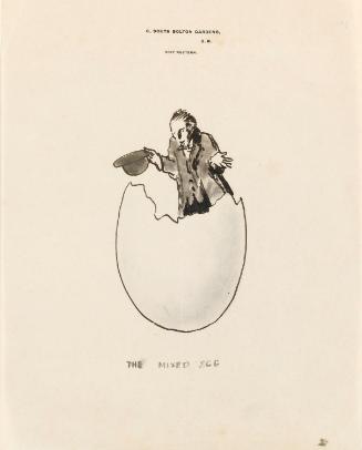 'The Mixed Egg' illustrated letter from William Orpen to Mrs St George