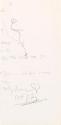 Cropped letter from William Orpen to Mrs St George with a sketch of the artist's neck