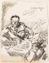 Illustrated letter from William Orpen to Mrs St George with a sketch of the artist and an officer