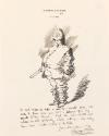 Illustrated letter from William Orpen to Mrs St George with a sketch of the artist dressed in police uniform