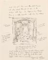 Illustrated letter from William Orpen to Mrs St George with a sketch of the painting 'In Their Cellar in Amiens'
