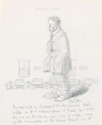 'Isolation Ward' an illustrated letter from William Orpen to Mrs St George